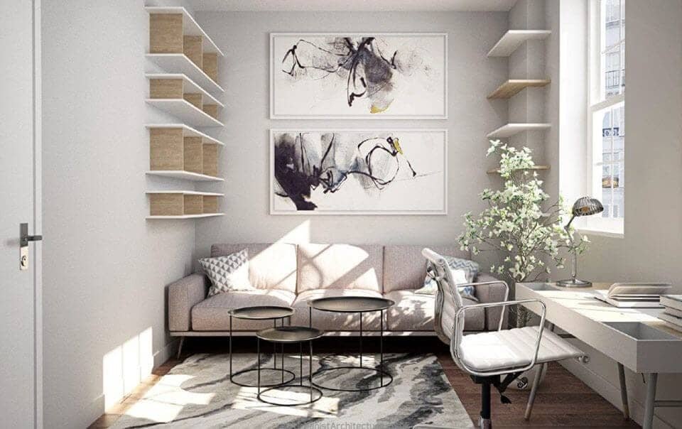 افكار تصميم مكتب مساحة صغيرة