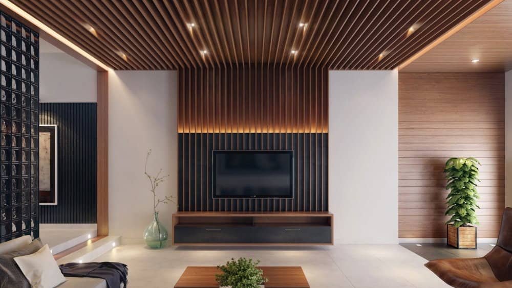 ديكورات حوائط خشب مودرن